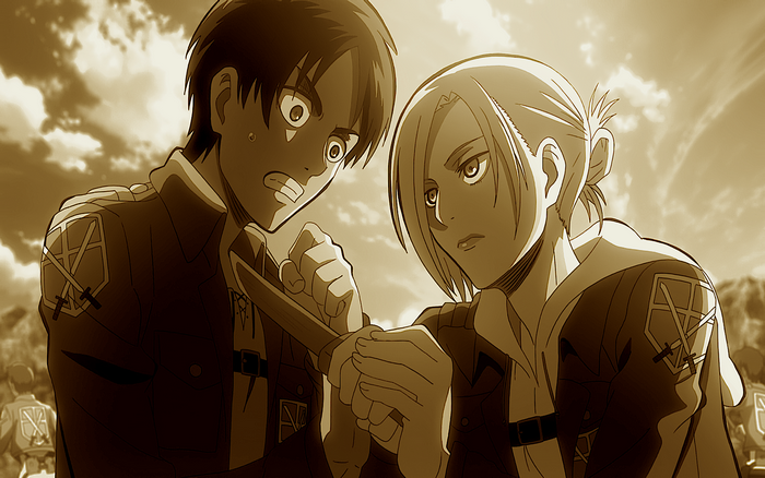 Eren Yeager and Annie Leonhart from Attack on Titan