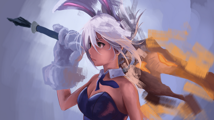 Riven from League of Legends with bunny ears