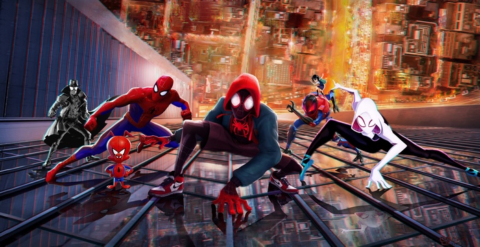 Miles Morales on Skyscraper Glass Wall