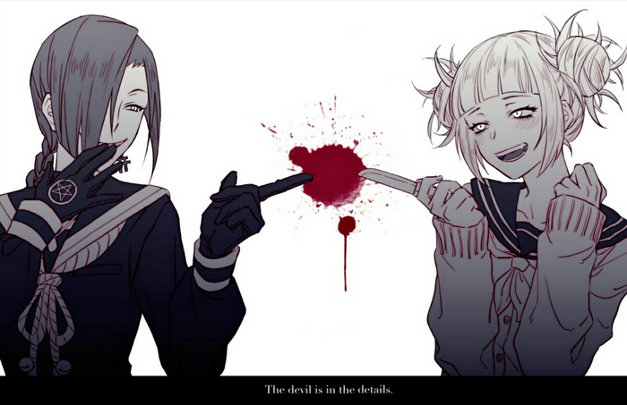 Himiko Toga and companion with blood