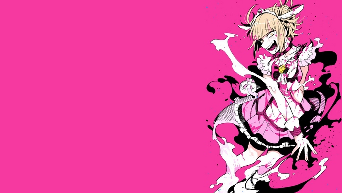 Himiko Toga in Dynamic Pink and Black Art