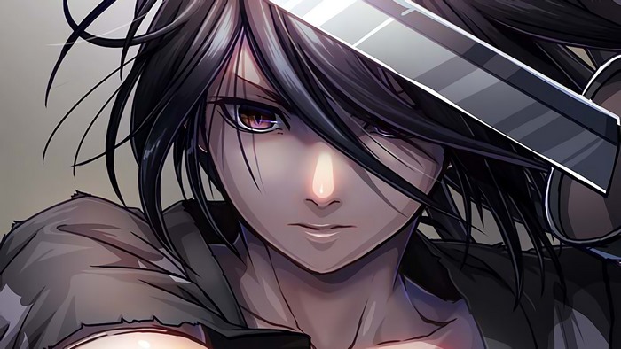 Hyakkimaru with Sword and Intense Gaze