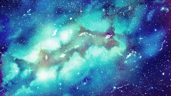 Abstract Galaxy with Stars and Nebulae