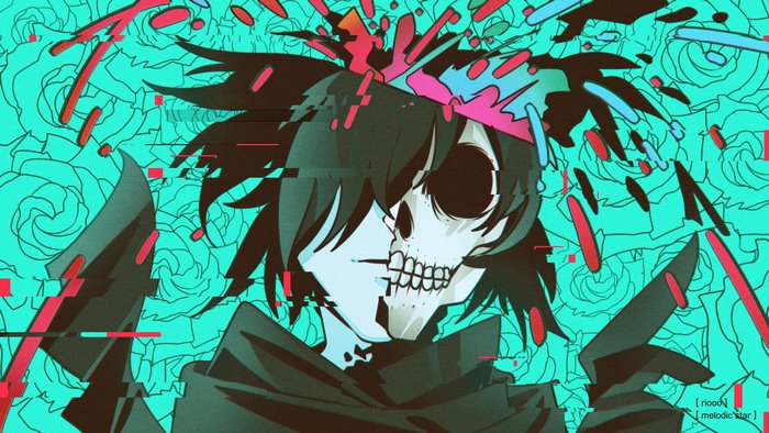 Hyakkimaru from Dororo with skull face