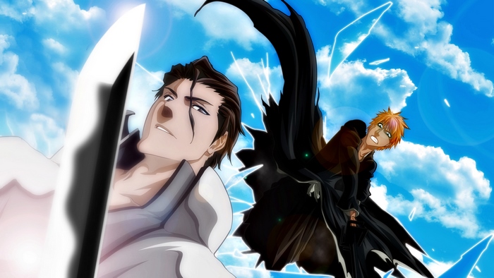 Sōsuke Aizen and Ichigo Kurosaki from Bleach