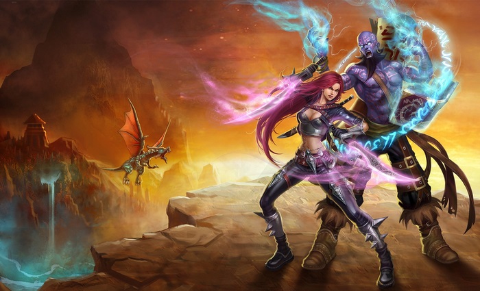 Katarina and Jhin from League of Legends