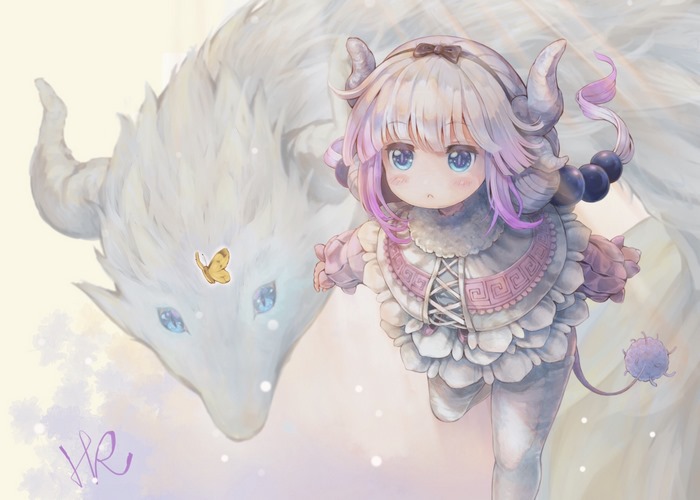 Kanna Kamui with a white dragon