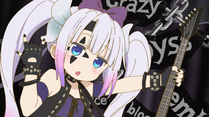 Kanna Kamui Cute Anime Girl with Electric Guitar