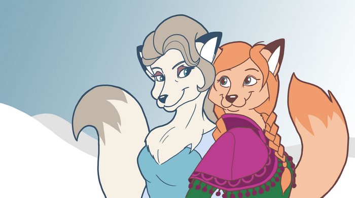 Anna and Elsa foxes from Frozen