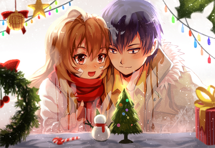 Taiga Aisaka and Ryuji Takasu Christmas