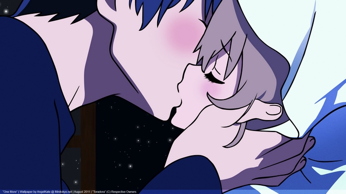 Taiga Aisaka from Toradora kissing