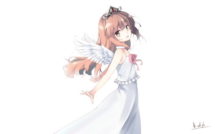Taiga Aisaka from Toradora! with wings and crown