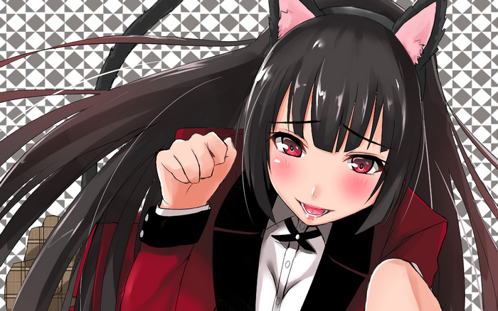 Yumeko Jabami from Kakegurui with cat ears