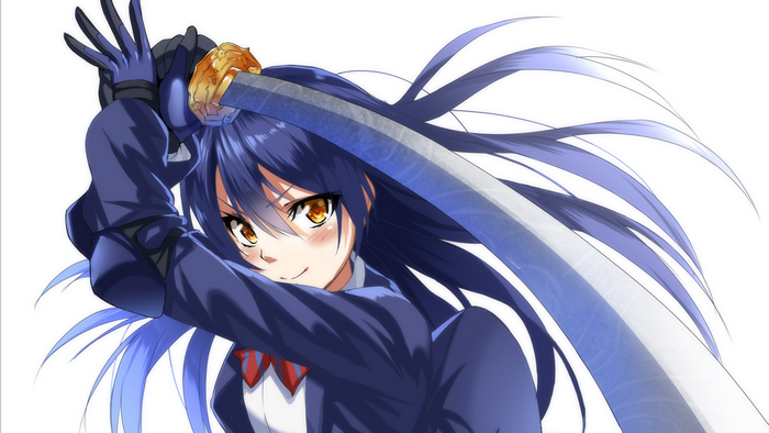 Umi Sonoda with a Katana