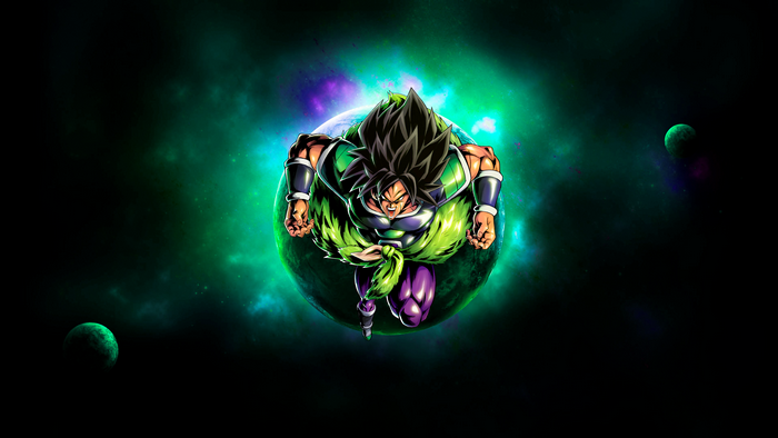 Broly from Dragon Ball in space