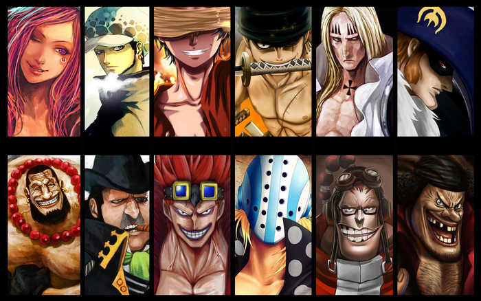 One Piece characters collage