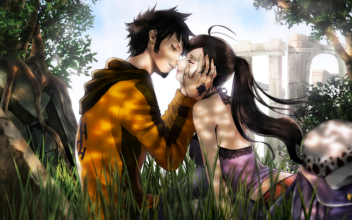 Trafalgar Law in a Romantic Nature Moment