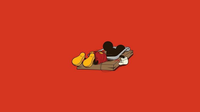 Mickey Mouse on a mousetrap