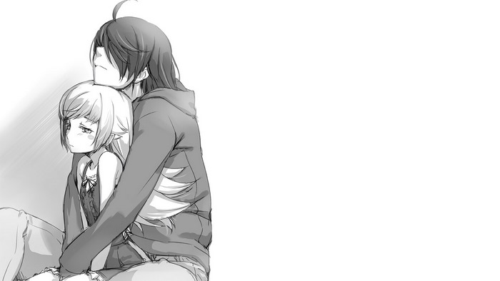 Koyomi Araragi and girl