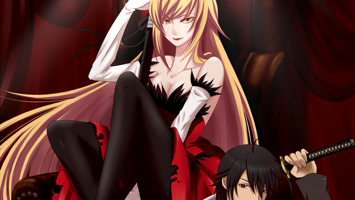 Shinobu Oshino and Koyomi Araragi from Monogatari