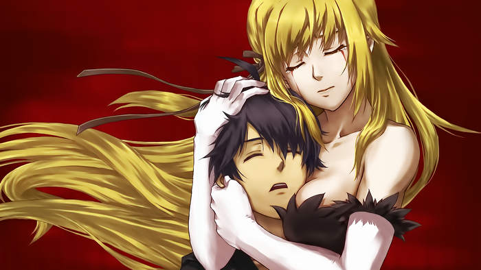 Koyomi Araragi and Shinobu Oshino