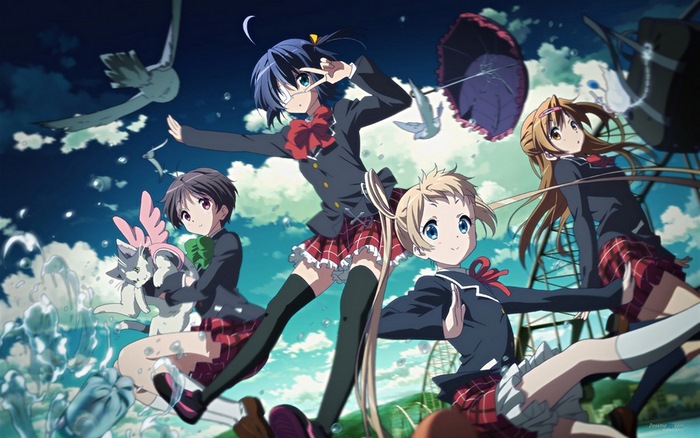 Rikka Takanashi and friends from Chuunibyou