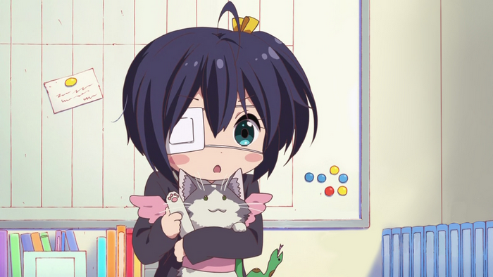 Rikka Takanashi holding a cat and a snake
