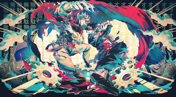 Jotaro Kujo and DIO from JoJo's Bizarre Adventure