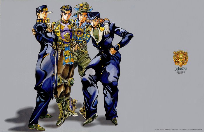 Jotaro Kujo and friends from JoJo's Bizarre Adventure