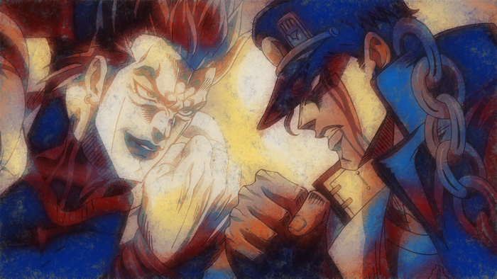 Jotaro Kujo and Dio Brando from JoJo's Bizarre Adventure