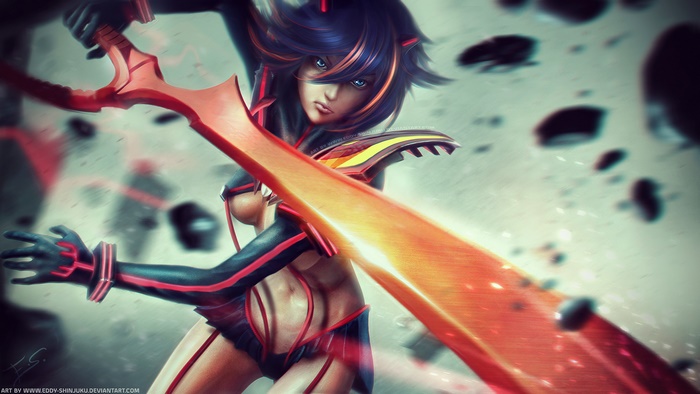 Ryuko Matoi with a large sword
