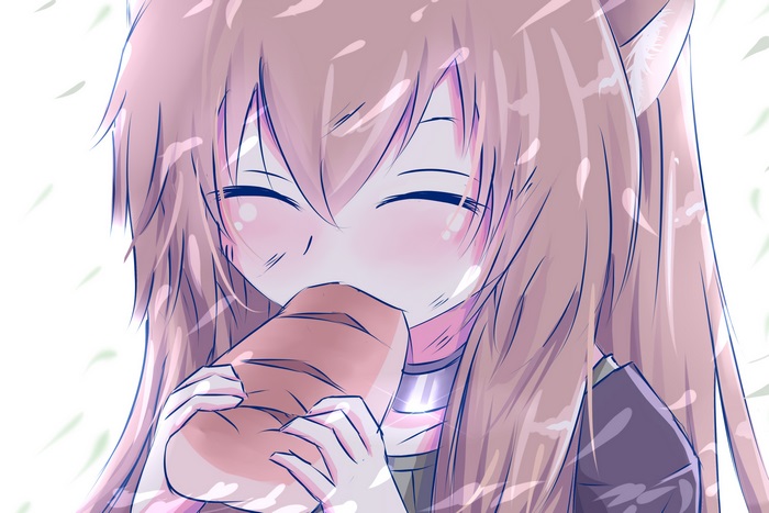 Raphtalia from The Rising of the Shield Hero eating bread
