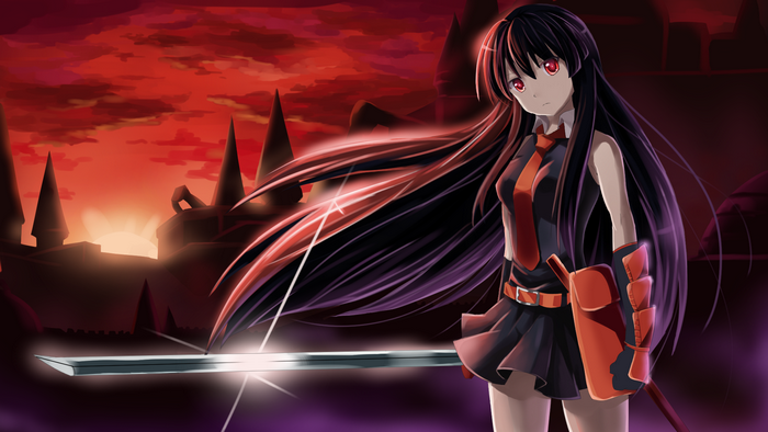 Akame from Akame Ga Kill! with sword