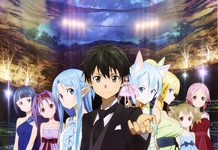 Yui and friends from Sword Art Online