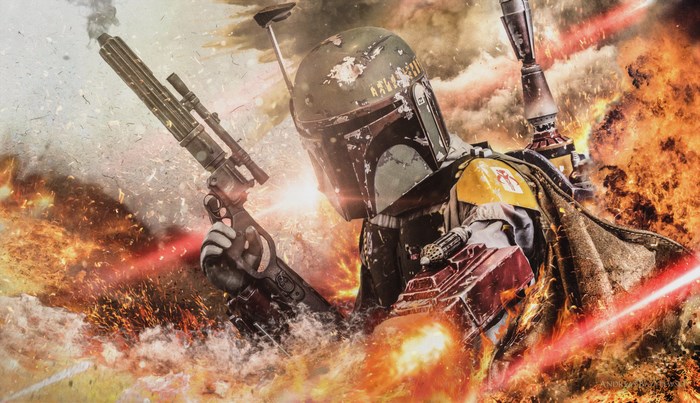 Boba Fett in action