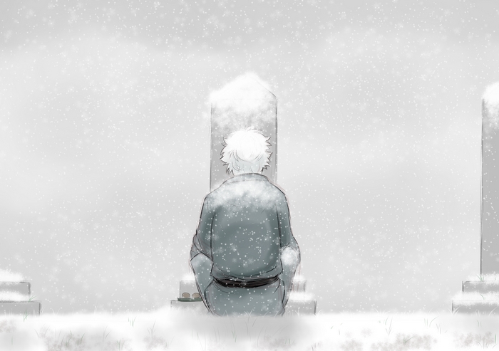 Gintoki Sakata in the snow