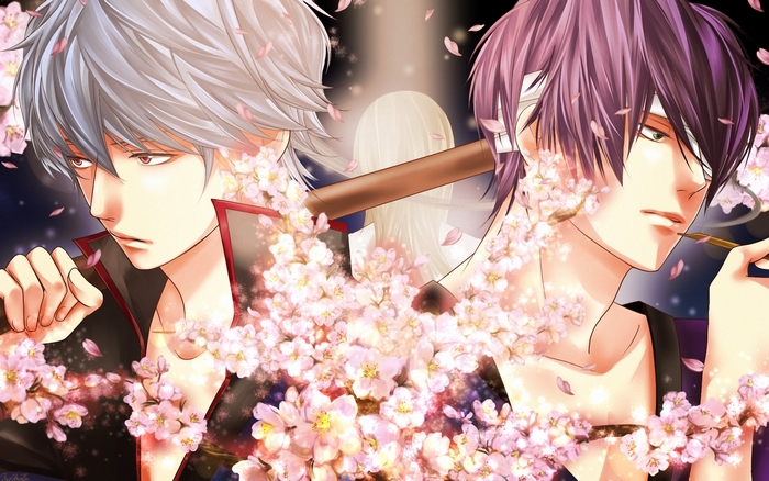 Gintoki Sakata and Katsura Kotarou from Gintama