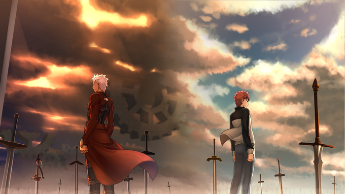 Archer and Shirou Emiya from Fate/Stay Night