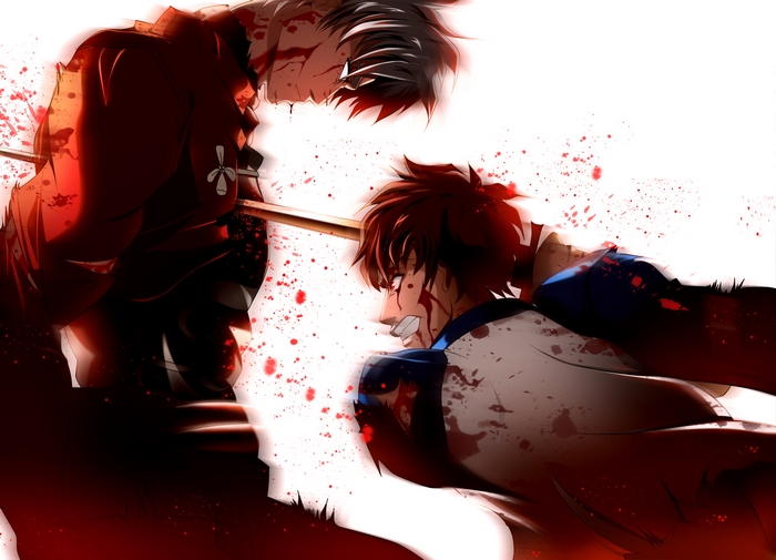 Archer from Fate/Stay Night in a bloody battle