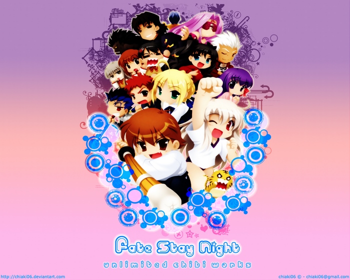 Chibi characters from Fate/Stay Night