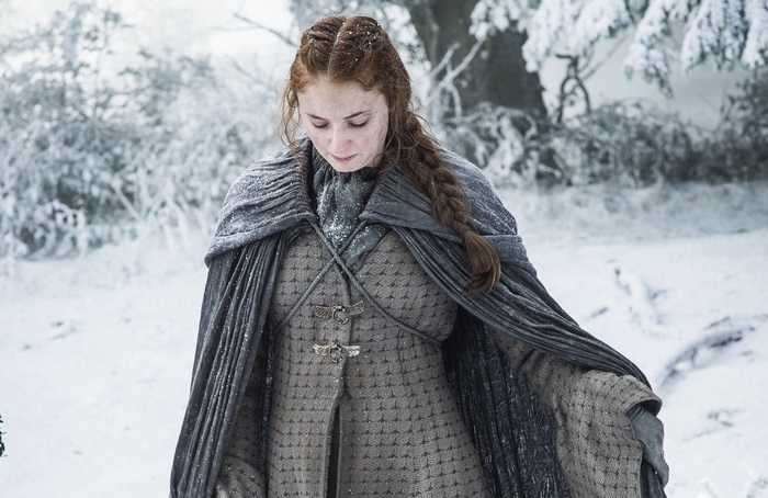 Sansa Stark from Game of Thrones in the snow
