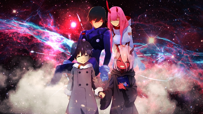 Hiro from Darling in the FranXX in Cosmic Setting