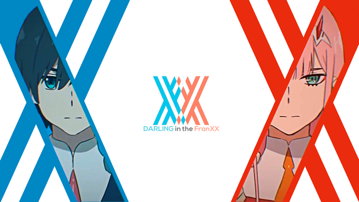 Hiro and Zero Two from Darling in the FranXX