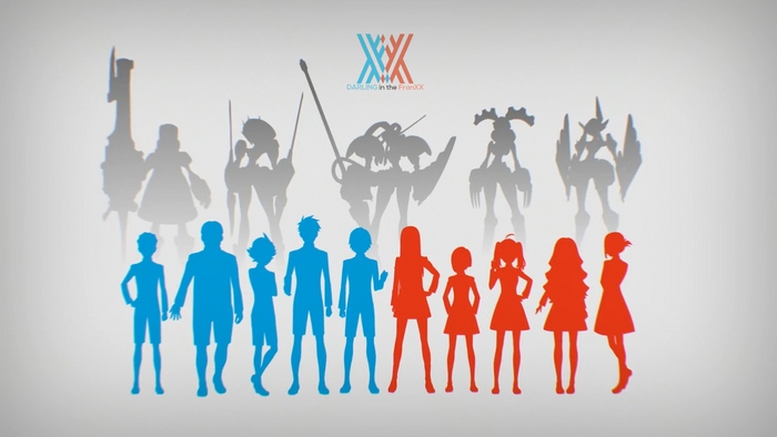 Characters and Mecha from Darling in the FranXX