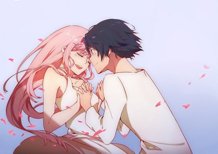 Hiro and Zero Two from Darling in the FranXX