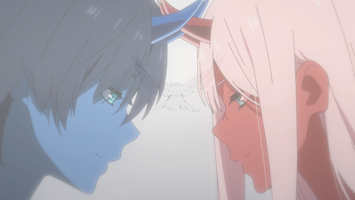 Hiro and Zero Two from Darling in the FranXX