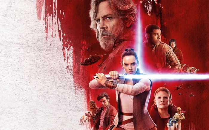 Luke Skywalker and Rey from Star Wars