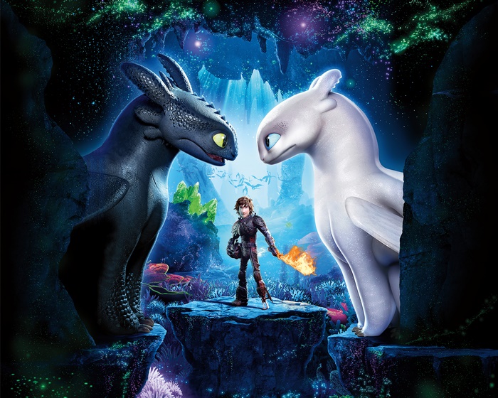 Toothless and Light Fury from How to Train Your Dragon