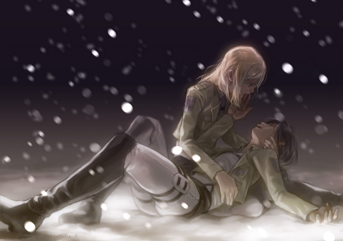 Historia Reiss from Attack on Titan in snow