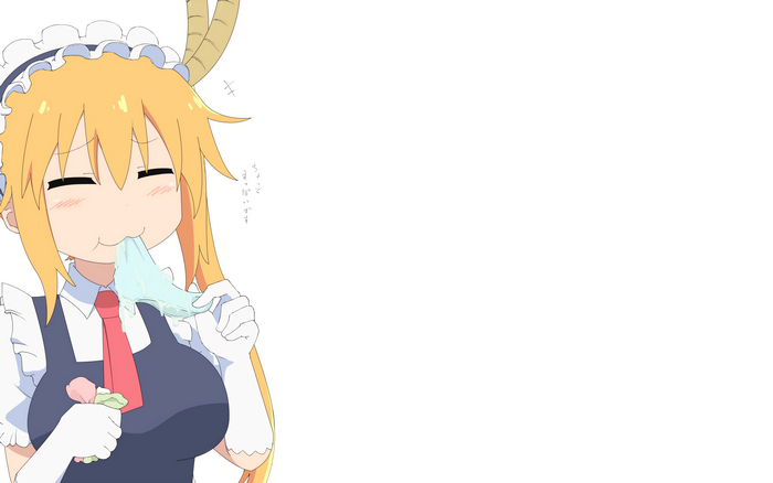 Tohru Enjoying a Sweet Treat in Maid Outfit